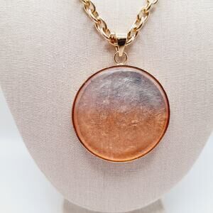 Chico's 19 Inch Graduated Gold Tone Pendant Necklace